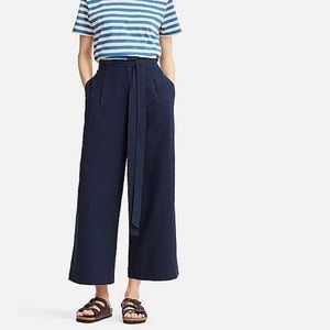✨ J.W. Anderson Uniqlo Navy Wide Leg Cropped Trousers, Size M